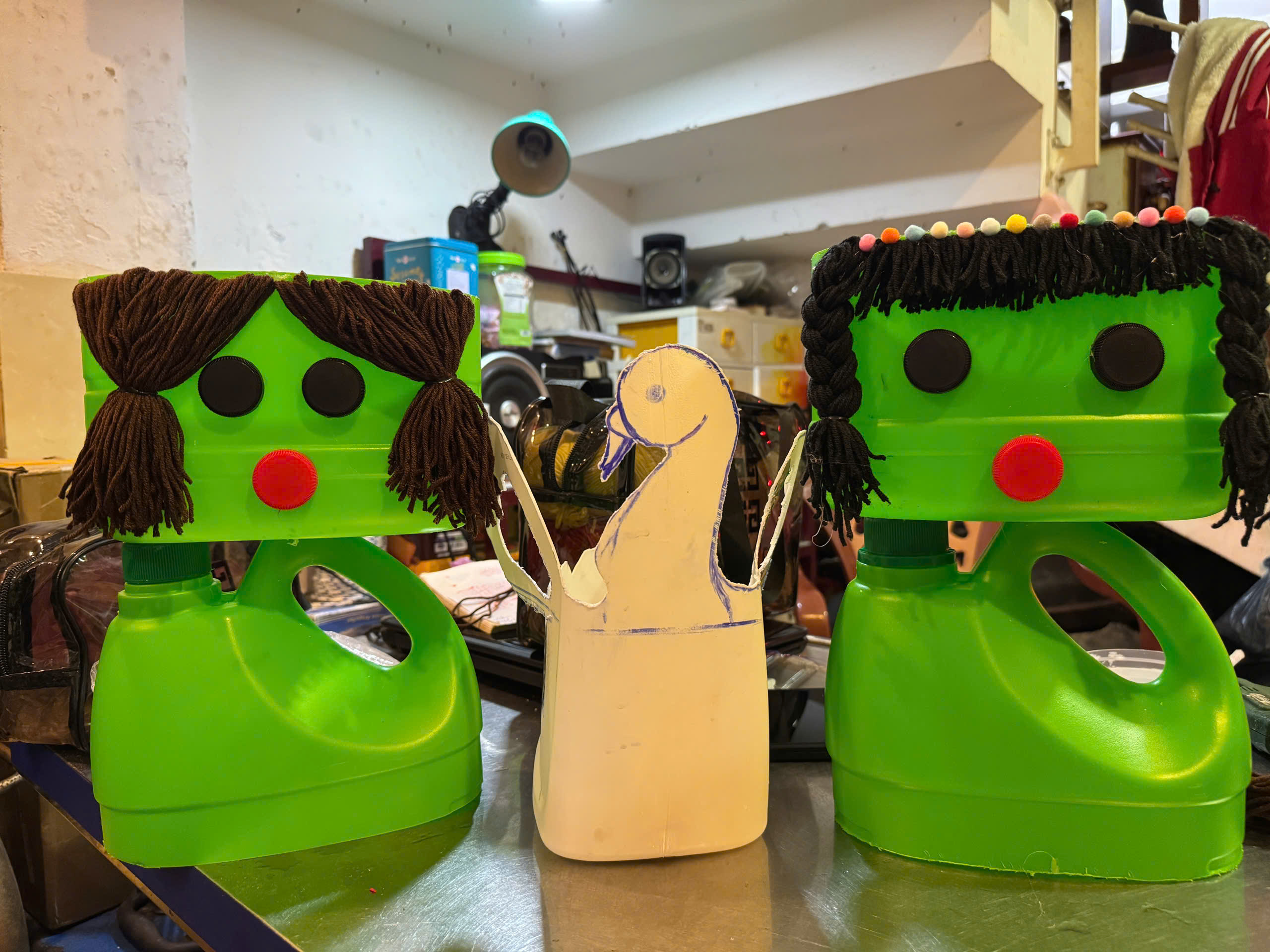 Chậu cây tái chế hình con vật dễ thương